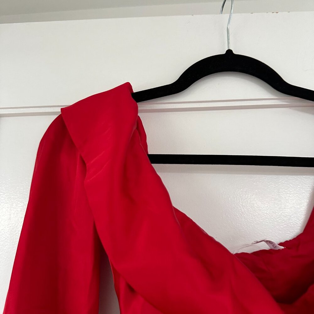 Reformation Red Off-Shoulder Mini Dress - Picture 6 of 9